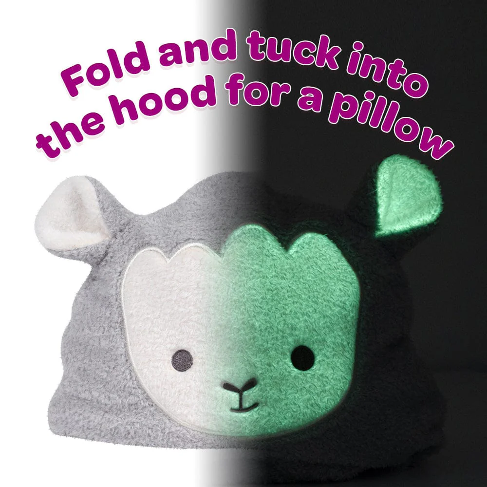 Adora Snuggle & Glow Llama Plushie Hoodie, Glows in the Dark - Image 3