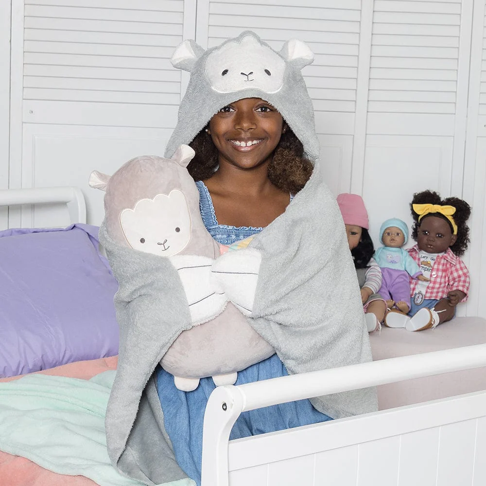 Adora Snuggle & Glow Llama Plushie Hoodie, Glows in the Dark - Image 7