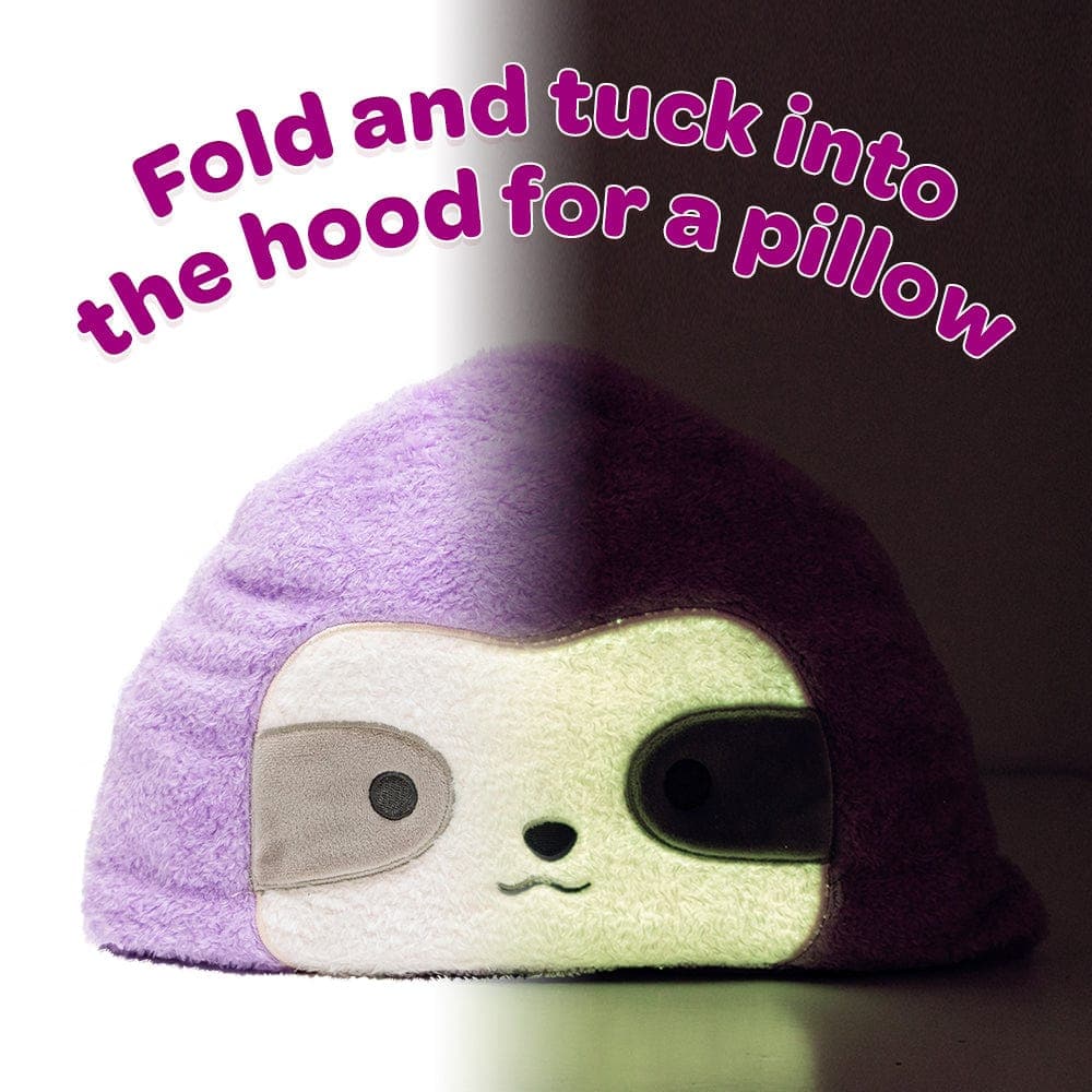 Adora Snuggle & Glow Sloth Plushie Hoodie, Glows in the Dark - Image 3