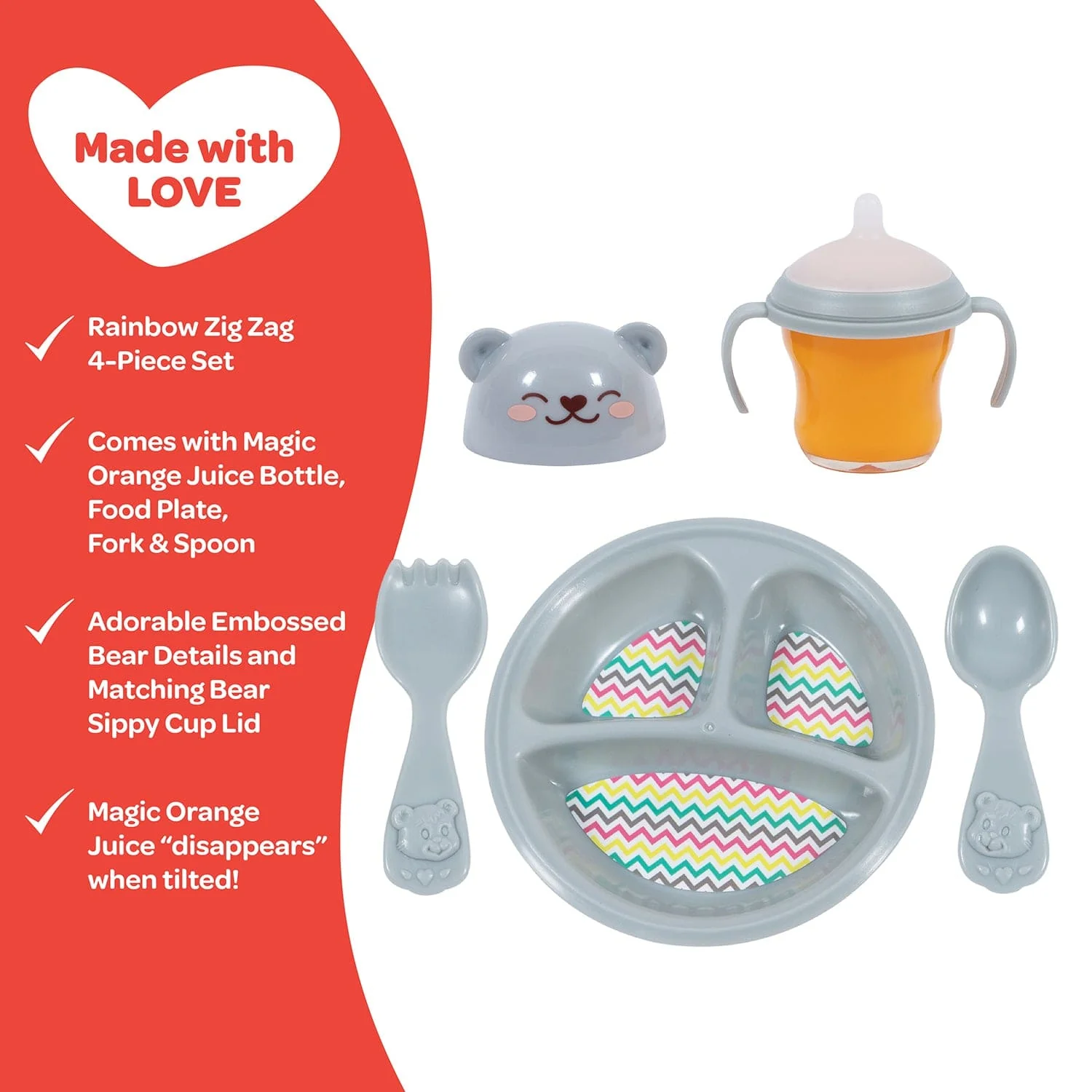 Adora Baby Doll Accessory & Magic Feeding Set - Zig Zag Rainbow - Image 4